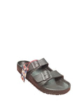 Sandali Gomma Americanino Neri Unisex Doppia Fibbia Regolabile Estivi