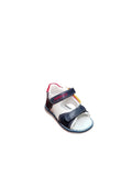 Sandali Primi Passi Baducci Bimbo Bianco Blu Velcro