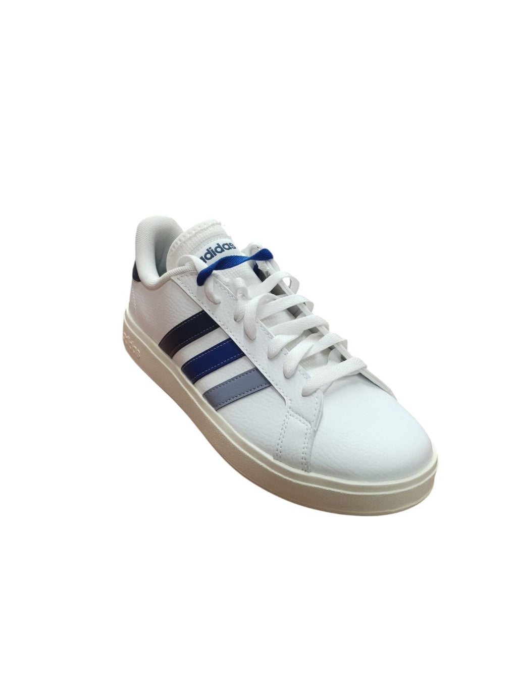 Scarpe Adidas Grand Court Base Bianche con Strisce Blu