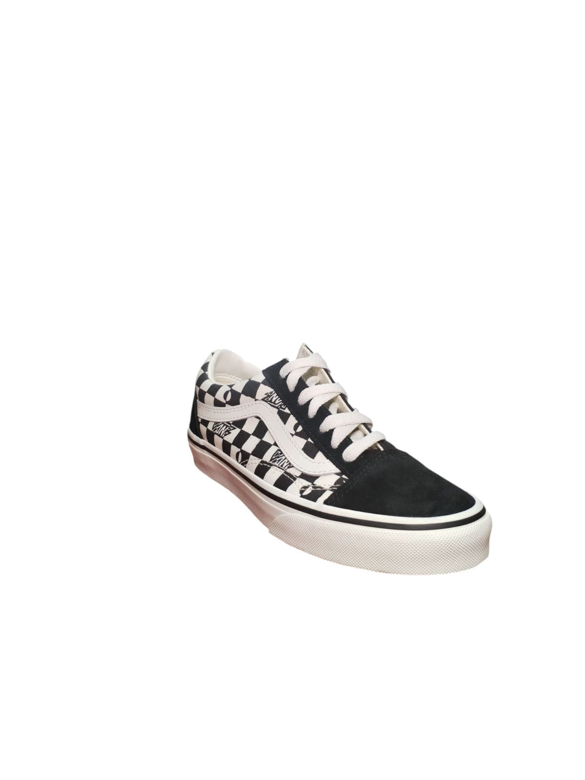 Vans Old Skool Checkerboard Logo Sneakers B/N