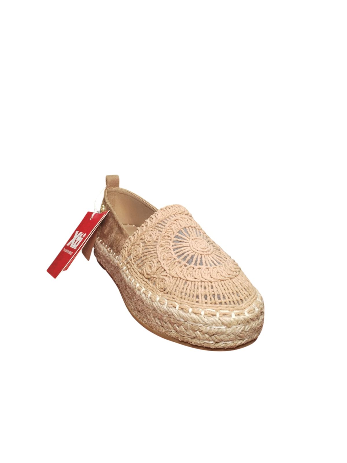 Espadrillas Xti Donna Beige con Suola in Corda e Dettaglio Crochet
