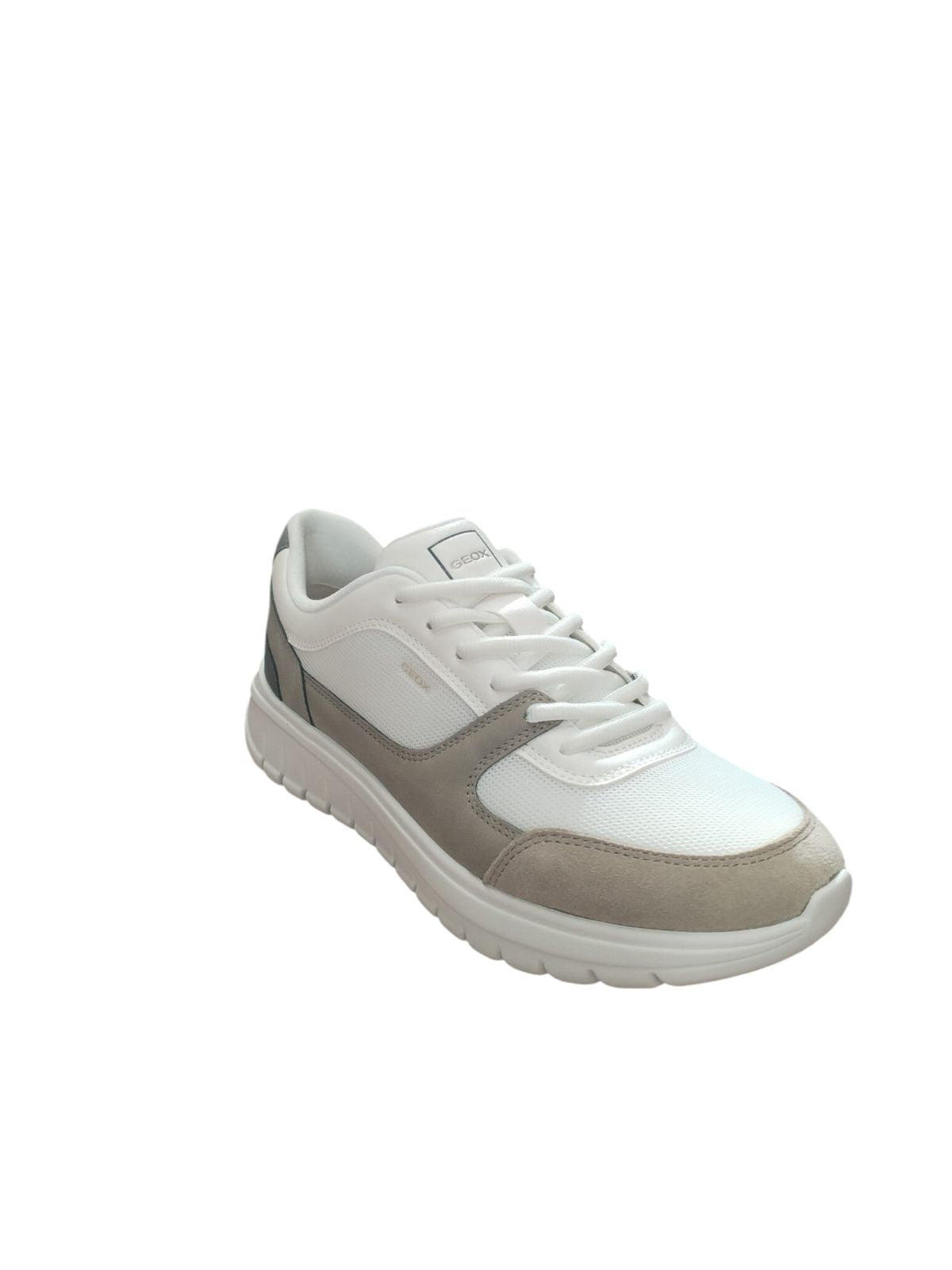 Sneakers Geox Uomo Traspiranti Bianche Grigie Casual