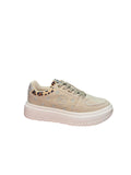 Sneakers Enrico Coveri Donna Beige con Stampa Leopardata e Platform