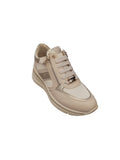 Sneakers KEYS Donna Beige con Zip Laterale e Dettagli Oro