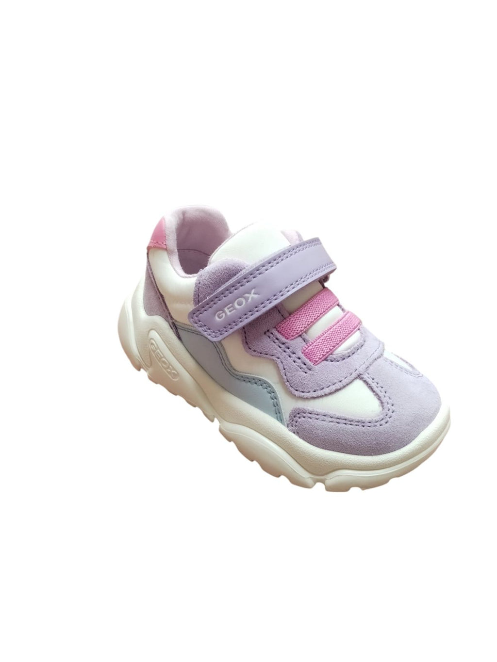 Scarpe Geox Bambina Sneakers Velcro Viola Rosa