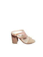 Eleganti Sandali Donna con Tacco Largo in Pelle
