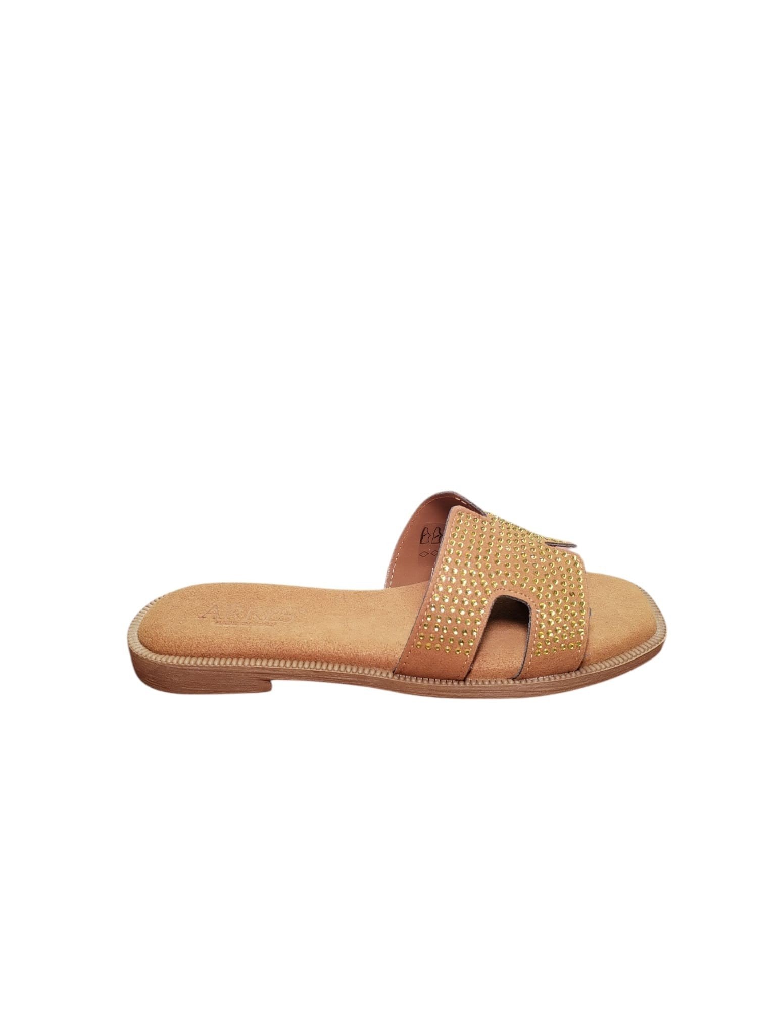 Sandali ARRES Bassi Donna con Strass Dorati