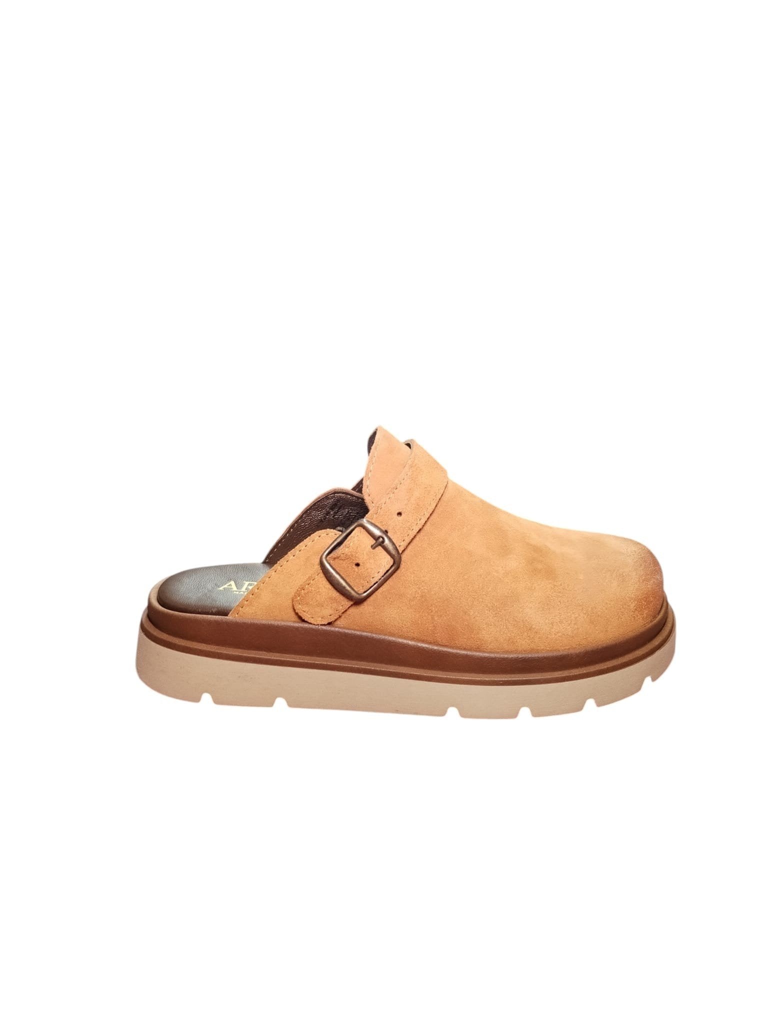 Sabot ARRES Scamosciato con Fibbia e Suola Chunky