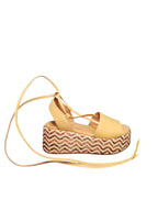 Sandali Platform ARRES con Suola Intrecciata e Lacci