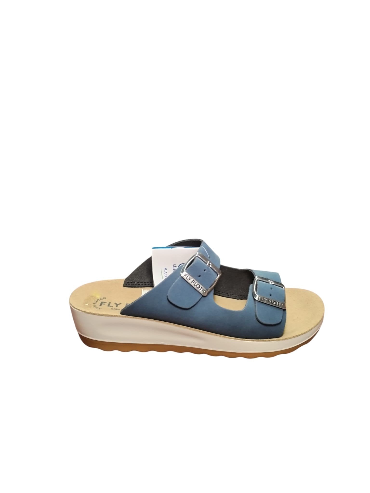 Sandali Donna Fly Flot Blu con Doppia Fibbia Comfort
