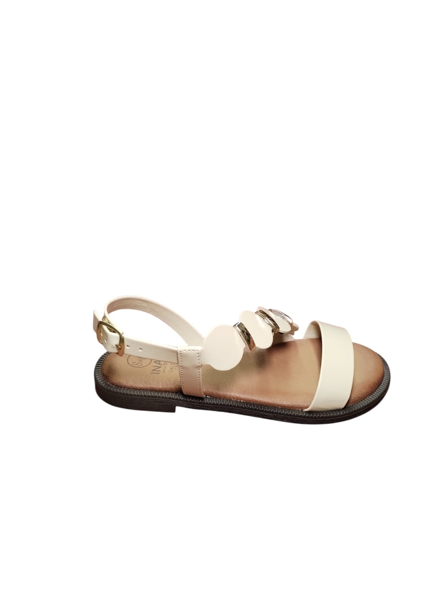 Sandalo Donna Panna con Dettagli Decorativi Eleganti