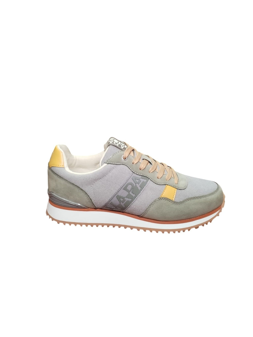 Napapijri Sneakers Uomo Grigie con Dettagli Gialli