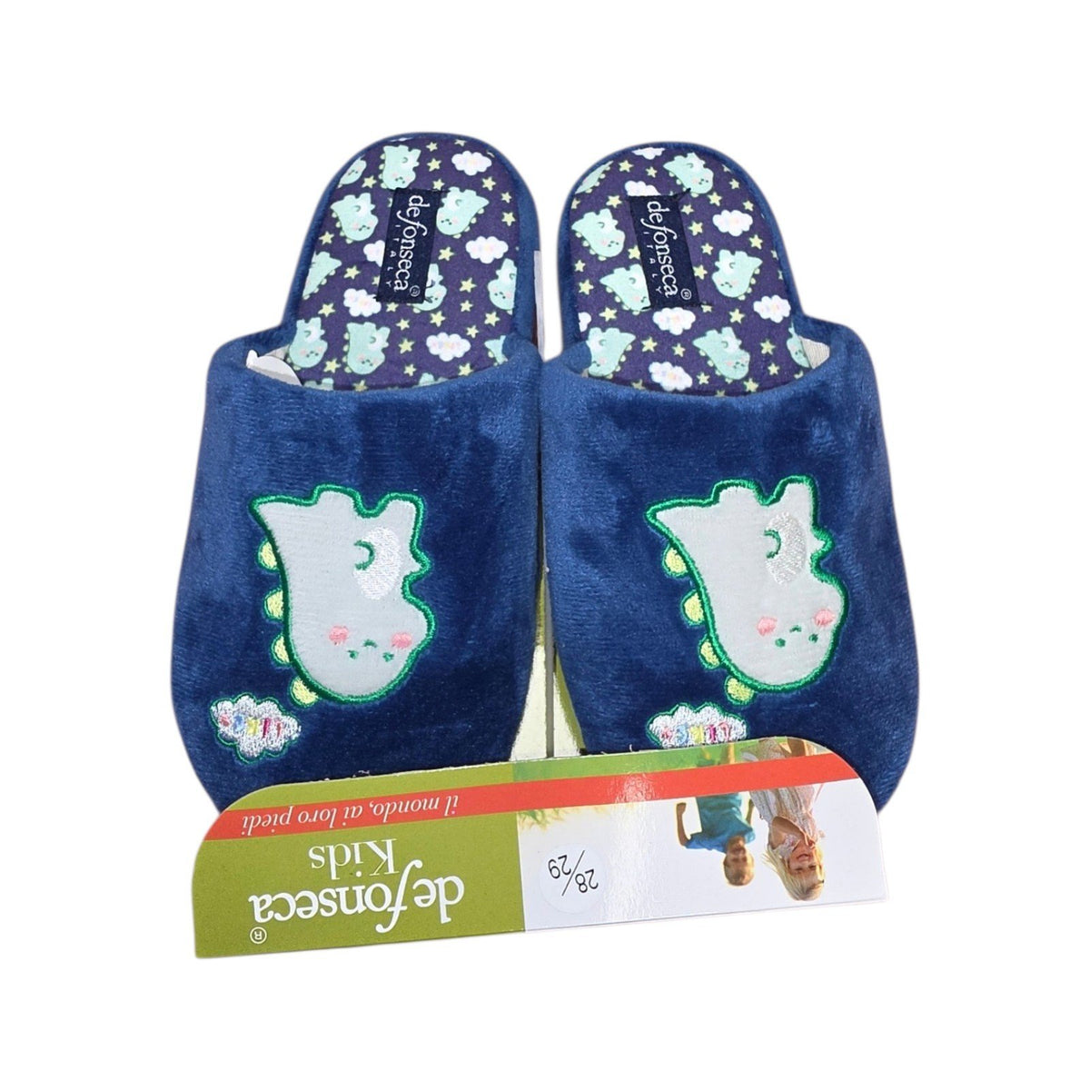 Ciabatte Bambino de fonseca Kids Dinosauro Blu Morbide