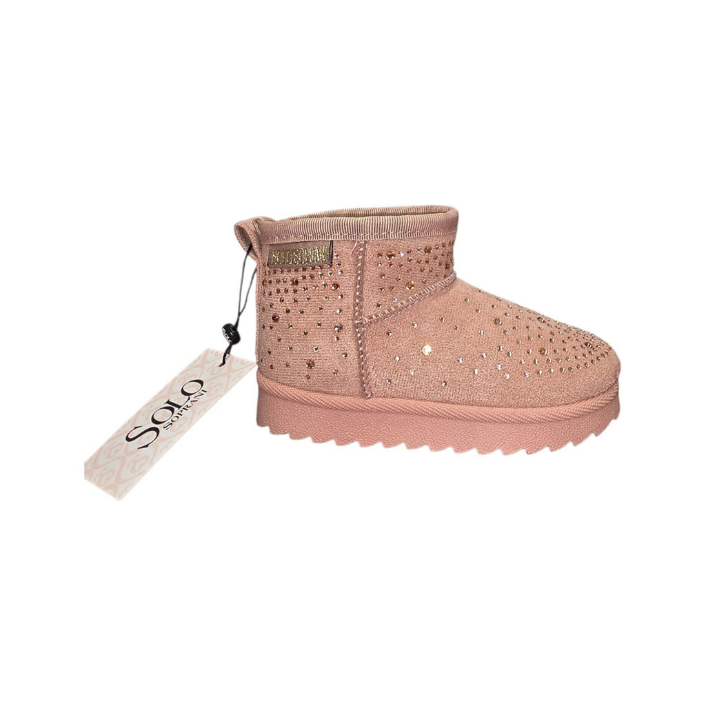 Solo Soprani Stivaletti Rosa Glitter Bambina