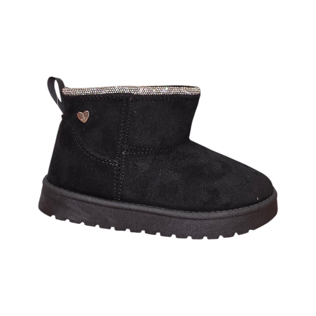 Stivaletto Balducci Bambina Nero con Strass e Cuore Dorato