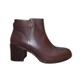 Stivaletto Geox Donna Marrone in Pelle con Tacco Largo