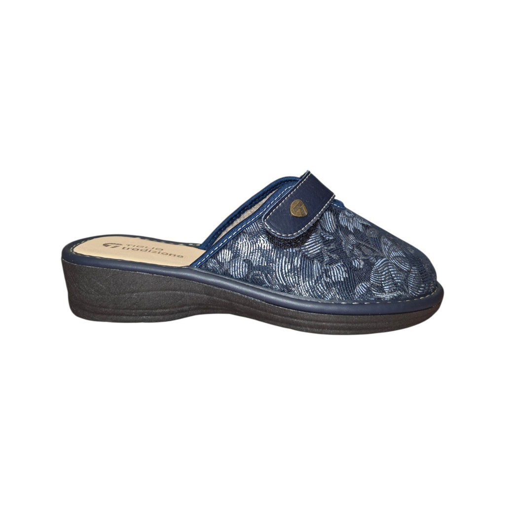 Pantofole Donna Tiglio Tradizione Blu Fantasia Comfort