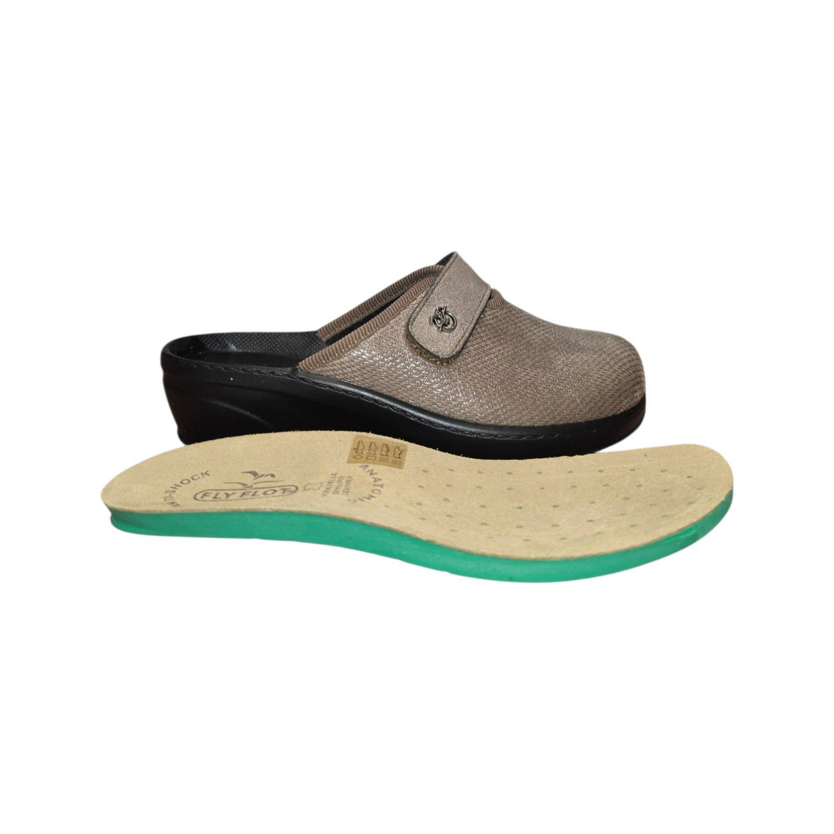 Mule Donna Comfort Fly Flot Antishock Beige con Strappo