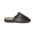 Pantofole Uomo Tiglio in Pelle Marrone Scuro Comfort
