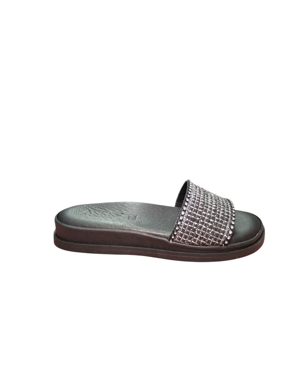 Ciabatte ARRES Donna Nere con Fascia Glitterata Eleganti