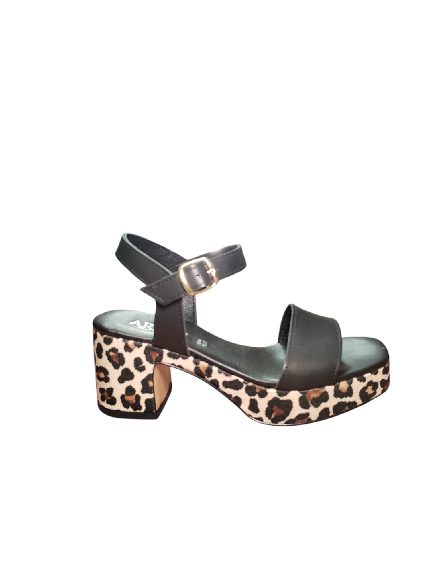 Sandali Donna ARRES con Tacco e Plateau Stampa Leopardata