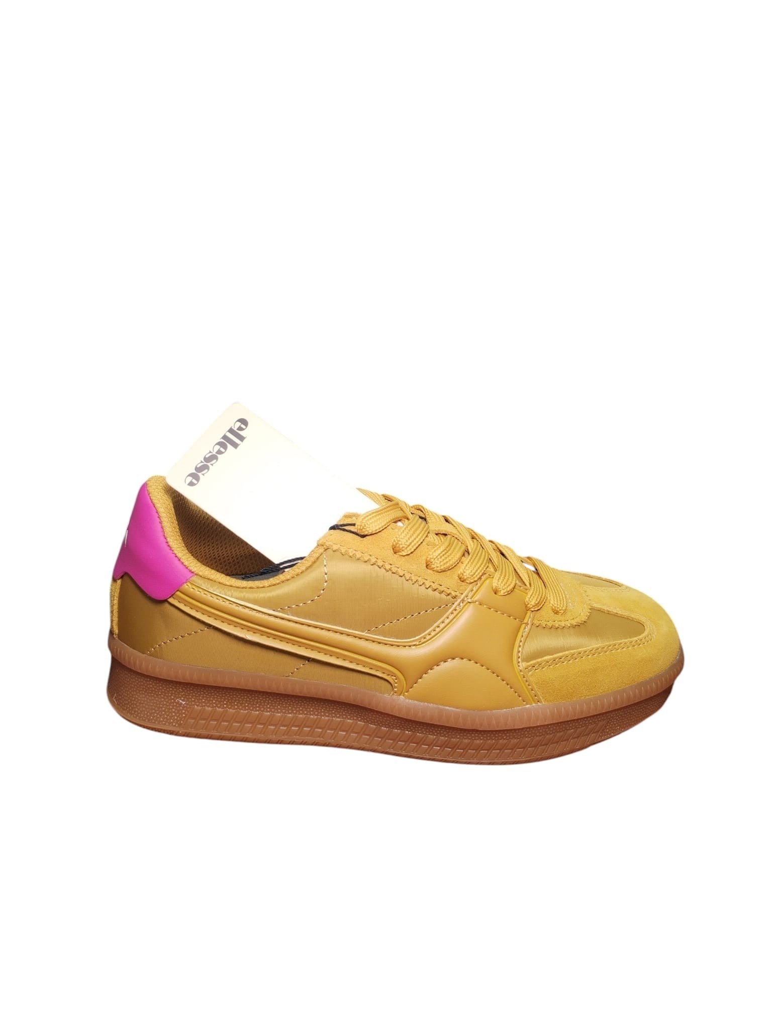 Ellesse Scarpe Sneakers Donna Giallo Senape con Dettaglio Rosa