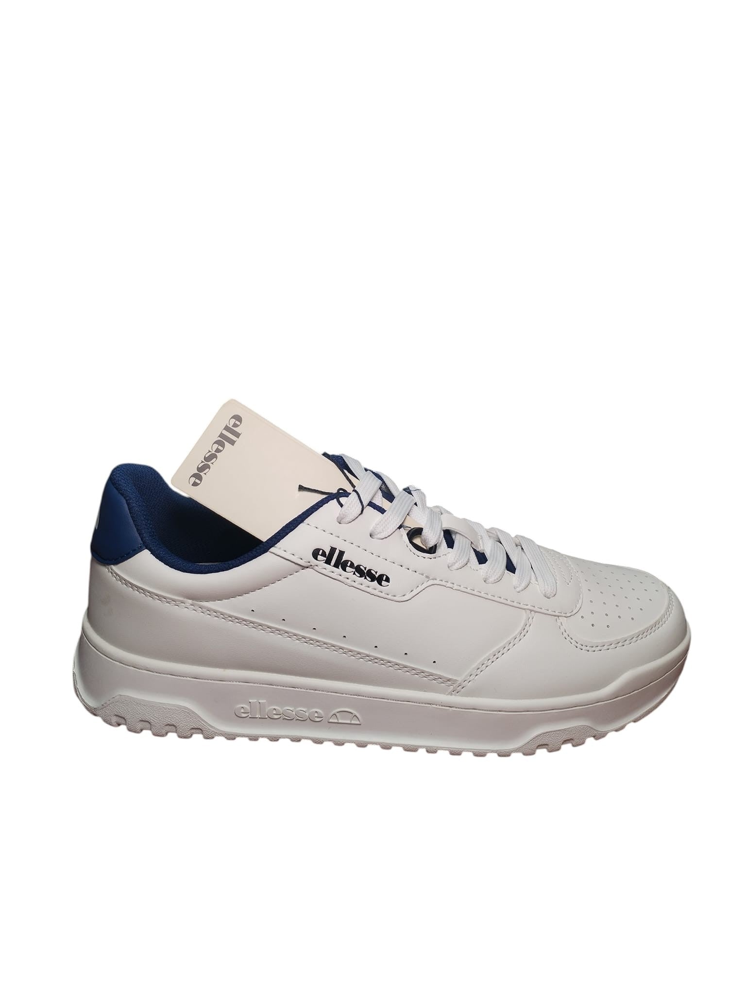 Ellesse Scarpe Sneaker Bianche con Dettagli Blu Navy